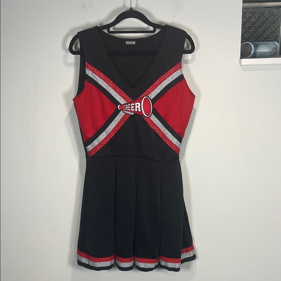 Spirit Black and Red Cheerleader Mini Dress - Picture 1 of 11